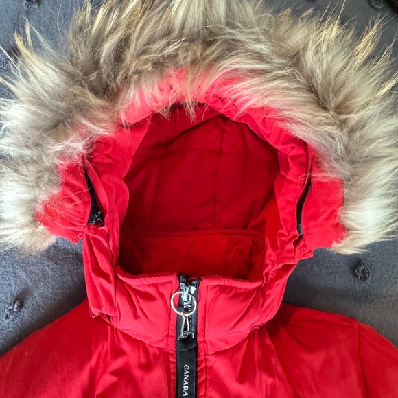 Canada Goose 3035L Mystique Red size XS woman Long parka with fur - Picture 7 of 16